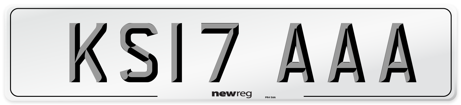 KS17 AAA Number Plate from New Reg